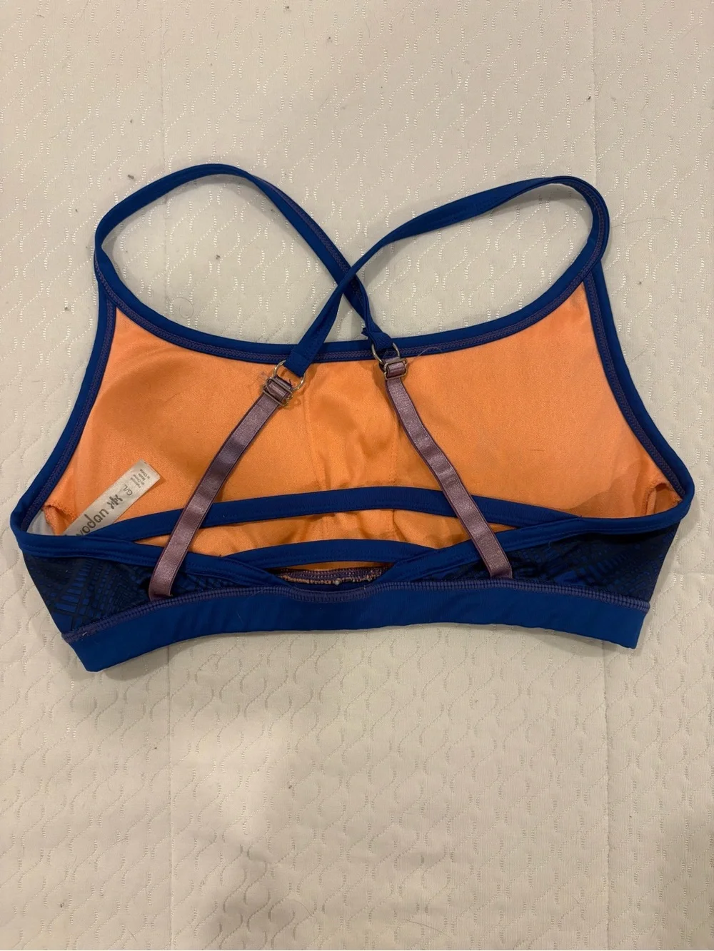 Kyodan Royal Blue Cross-Back Sports Bra - Picture 2 of 3